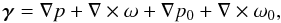 \begin{equation} \label{decomp/Omega} \boldsymbol \gamma=\nabla p +\nabla \times \omega+\nabla p_0 +\nabla \times \omega_0, \end{equation}