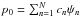 \hbox{$p_0=\sum_{n=1}^N c_n \psi_n$}