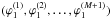 \hbox{$(\varphi_1^{(1)},\varphi_1^{(2)},\dots,\varphi_1^{(M+1)})$}
