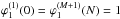 \hbox{$\varphi_1^{(1)}(0)=\varphi_1^{(M+1)}(N)=1$}