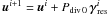 \hbox{$\u^{i+1} = \u^{i}+{P}_{\mathrm{div}\,0}\,\boldsymbol\gamma^i_{\rm{res}}$}