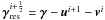 \hbox{$\boldsymbol\gamma_{\rm{res}}^{i+\frac{1}{2}} = \boldsymbol\gamma - \u^{i+1} - \v^i $}
