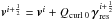 \hbox{$\v^{i+\frac{1}{2}} = \v^{i}+{Q}_{\mathrm{curl}\,0}\,\boldsymbol\gamma_{\rm{res}}^{i+\frac{1}{2}}$}