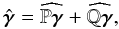 \begin{equation} \hat {\boldsymbol\gamma}=\widehat{\P {\boldsymbol\gamma}} + \widehat{\Q {\boldsymbol\gamma}}, \label{Helmholtz2} \end{equation}