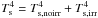 \hbox{$\tsurf ^ 4 = \tsurfnoirr ^4 + \tsurfirr ^ 4$}