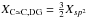 \hbox{$X_{\rm C\simeq C,DG} = \frac{3}{2} X_{sp^2}$}