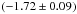 \hbox{$\left(-1.72 \pm 0.09\right)$}