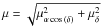 \hbox{$\mu = \sqrt{{\mu_{\alpha \cos{(\delta)}}^2 + \mu_{\delta}^2}}$}