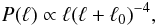 \begin{equation} P(\ell)\propto\ell(\ell+\ell_{0})^{-4}, \label{eq:powerspectrum} \end{equation}