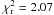 \hbox{$\chi^\mathrm{2}_\mathrm{r}=2.07$}