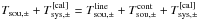 \hbox{$T_{\rm sou,\pm}+T_{\rm sys,\pm}^{\rm [cal]}=T_{\rm sou,\pm}^{\rm line}+T_{\rm sou,\pm}^{\rm cont}+T_{\rm sys,\pm}^{\rm [cal]}$}
