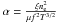 \hbox{$\alpha=\frac{\xi n_{\rm e}^2}{\mu f^2 T^{3/2}}$}