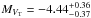 \hbox{$M_{V_{\mathrm{T}}} = -4.44_{-0.37}^{+0.36}$}