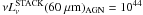 \hbox{$\nu L^{\rm STACK}_\nu (60~\mu {\rm m})_{\rm non-AGN} = (0.4 \div 1) \times \nu L^{\rm STACK}_\nu (60~\mu {\rm m})_{\rm AGN}$}