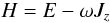 \begin{equation} \label{H} H = E - \omega J_z \end{equation}