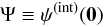 \begin{equation} \label{Psi} \Psi\equiv\psi^{\rm (int)}({\bf 0}) \end{equation}