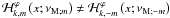 \hbox{${\mathcal H}^{\varphi}_{k,m}\left(x;\nu_{{\rm M};m}\right)\ne{\mathcal H}^{\varphi}_{k,-m}\left(x;\nu_{{\rm M};-m}\right)$}