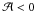 \hbox{${\mathcal A}<0$}