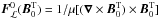 \hbox{${\vec F}_{\mathcal L}^{0}({\vec B}_{0}^{\rm T} )=1/\mu[ ({\vec\nabla}\times{\vec B}_{0}^{\rm T} )\times{\vec B}_{0}^{\rm T}]$}