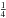 \hbox{${\frac 14}$}