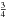 \hbox{${\frac 34}$}
