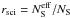 \hbox{$r_{\rm sci}=N_{\rm S}^{\rm eff}/N_{\rm S}$}