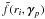 \hbox{$\tilde{f}(r_i,{\boldsymbol{\gamma}}_p)$}