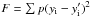 \hbox{$F = \sum p(y_{\rm i} - y'_{\rm i})^{2}$}