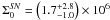 \hbox{$\Sigma_0^{\it SN} = \left(1.7^{+2.8}_{-1.0}\right)\times10^6$}