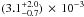 \hbox{$(3.1^{+ 2.0}_{- 0.7})\,\times\,10^{-3}$}