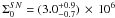 \hbox{$\Sigma_0^{SN} = (3.0^{+0.9}_{-0.7})\,\times\,10^6$}