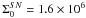 \hbox{$\Sigma_0^{SN} = 1.6\times10^6$}