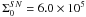 \hbox{$\Sigma_0^{SN} = 6.0\times10^5$}