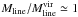 \hbox{$M_{\rm line}/M_{\rm line}^{\rm vir}\simeq1$}