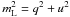 \hbox{$m_{\rm L}^2 = q^2 + u^2$}