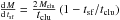 \hbox{$\frac{{\rm d}\,M}{{\rm d}\,t_{\rm sf}} = \frac{2\,M_{\rm clu}}{\ta}\left(1-t_{\rm sf}/t_{\rm clu}\right)$}
