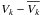 \hbox{$ V_{k} - \overline{V_{k}}$}
