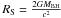\hbox{$R_{\rm S} = \frac{2 G M_{\rm BH}}{c^2}$}
