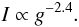 \begin{equation} \label{Inertie} I \propto g^{-2.4} . \end{equation}
