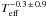\hbox{$T_{\rm eff}^{-0.3 \,\pm\, 0.9}$}