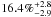 \hbox{$16.4\% ^{+2.8}_{-2.9}$}