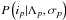 \hbox{$P\left(i_{p}|\Lambda_{p},\sigma_{p}\right)$}