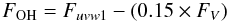 \begin{equation} F_{\rm OH} = F_{uvw1} - (0.15 \times F_{V}) \label{eqn:luli_flux} \end{equation}