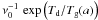 \hbox{$\nu_{0}^{-1}\,\exp\left(T_{\rm d}/T_{\rm g}(a)\right)$}