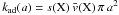 \hbox{$k_{\rm ad}(a)=s(\mathrm{X})\,\bar{v}(\mathrm{X})\,\pi\, a^{2}$}