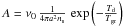 \hbox{$A=\nu_{0}\,\frac{1}{4\pi a^{2}n_{\rm s}}\,\exp\left(-\frac{T_{\rm d}}{T_{\rm gr}}\right)$}