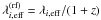 \hbox{$\lambda_{i, \rm eff}^{\rm (rf)} = \lambda_{i,\rm eff}/(1+z)$}