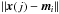 \hbox{$\left\|\vec{x}(j)-\vec{m}_i\right\|$}