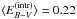 \hbox{$\langle E^{\rm (intr)}_{B-V} \rangle = 0.22$}