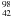 \hbox{$^{98}_{42}$}